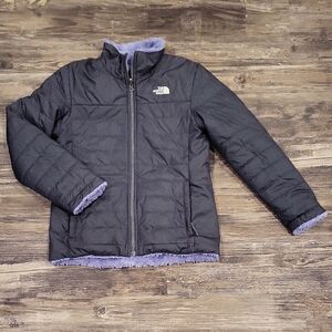 The North Face Black Jacket with Lavender Trim